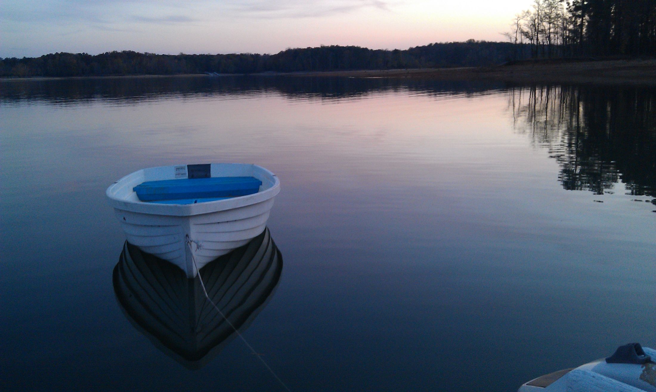 Dinghy at sunset