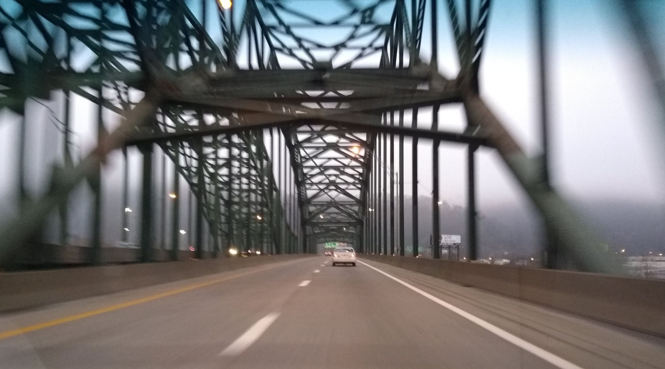 Early winter morning fog in West Virginia
